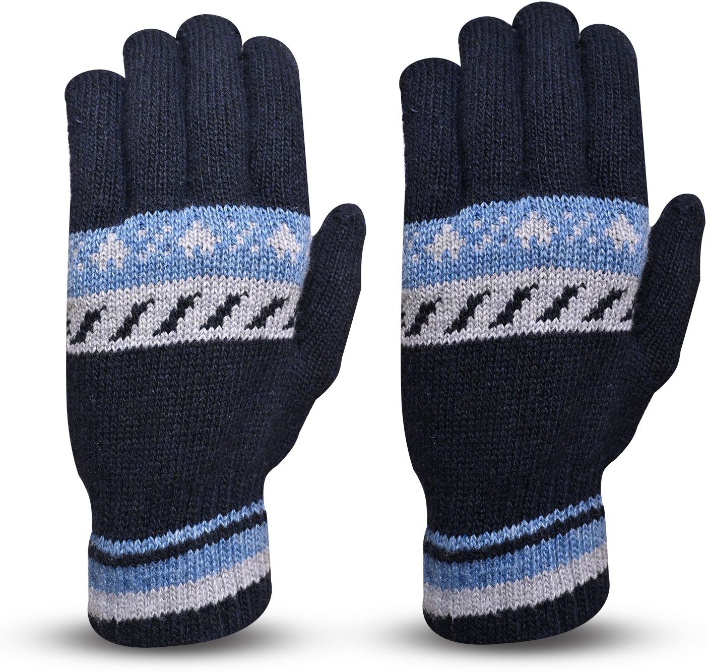 sfab Geometric Print, Self Design, Printed Winter Men Gloves-picture-13