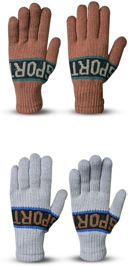 sfab Solid, Self Design, Printed Winter Men Gloves-picture-25
