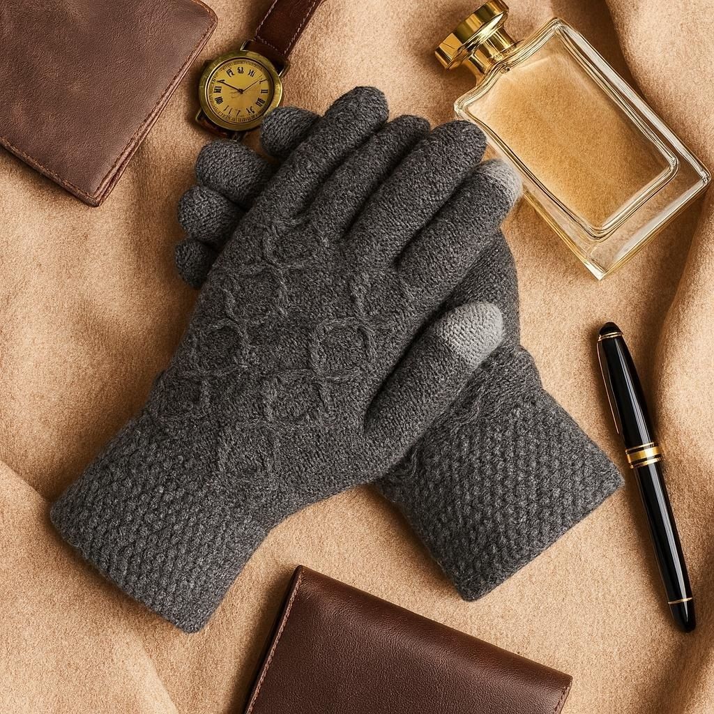 desoria Self Design Winter Men Gloves-picture-19