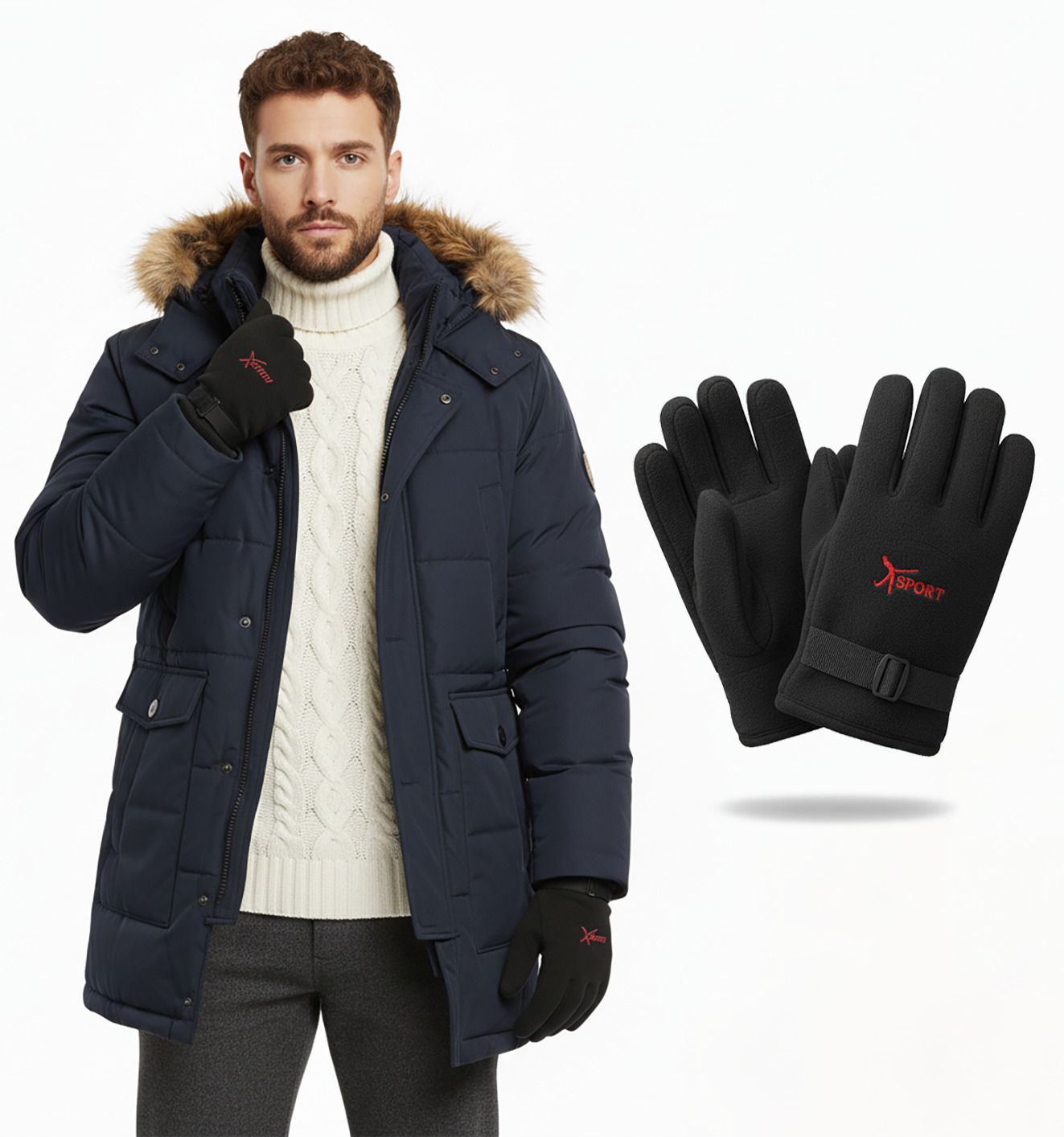 akido Solid Winter Men Gloves-picture-10
