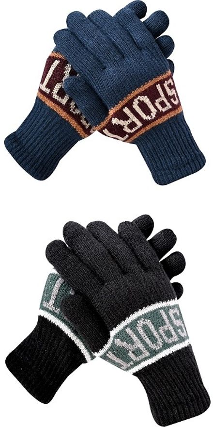 sfab Solid, Self Design, Printed Winter Men Gloves-picture-46