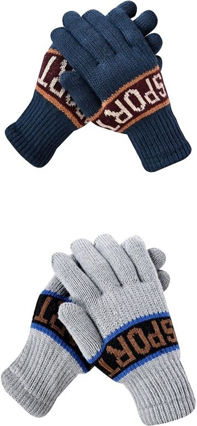 sfab Solid, Self Design, Printed Winter Men Gloves-picture-48
