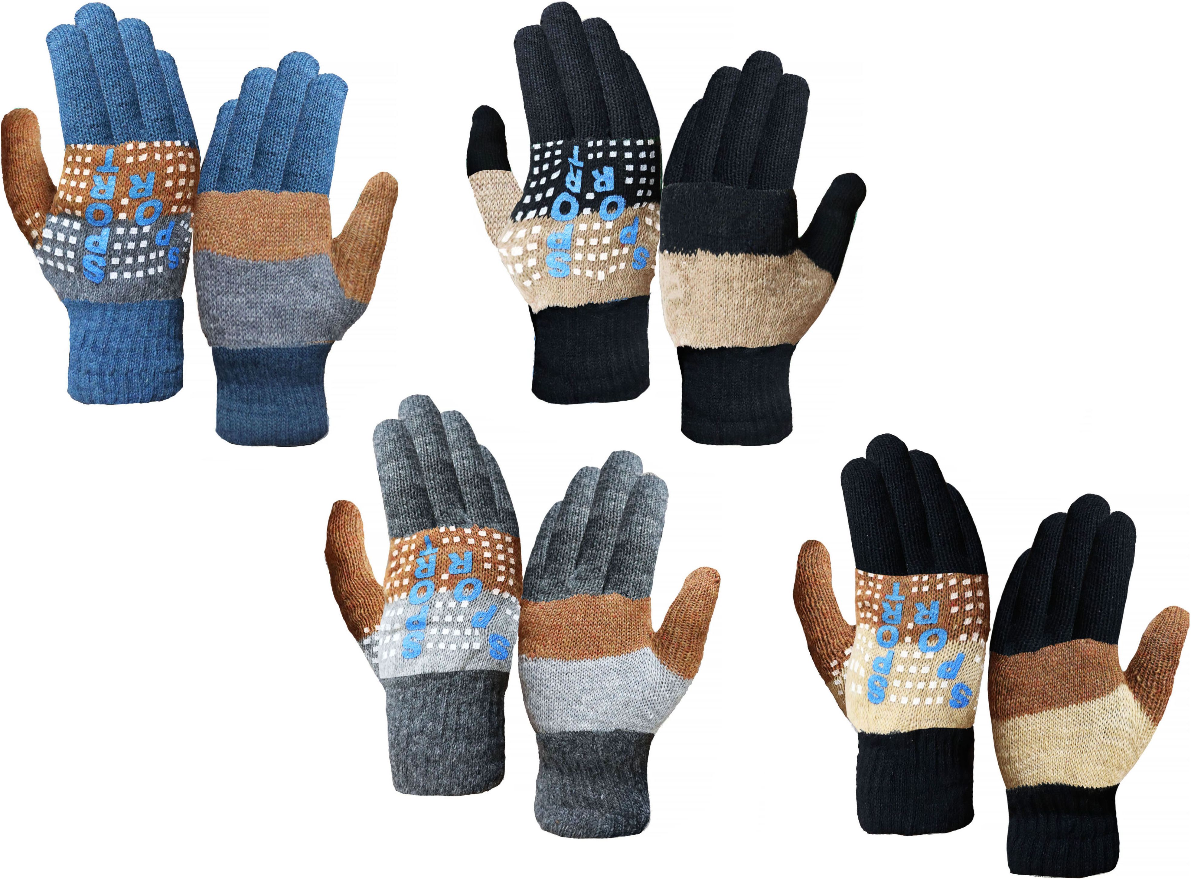 Printed Winter Men Gloves-image-47