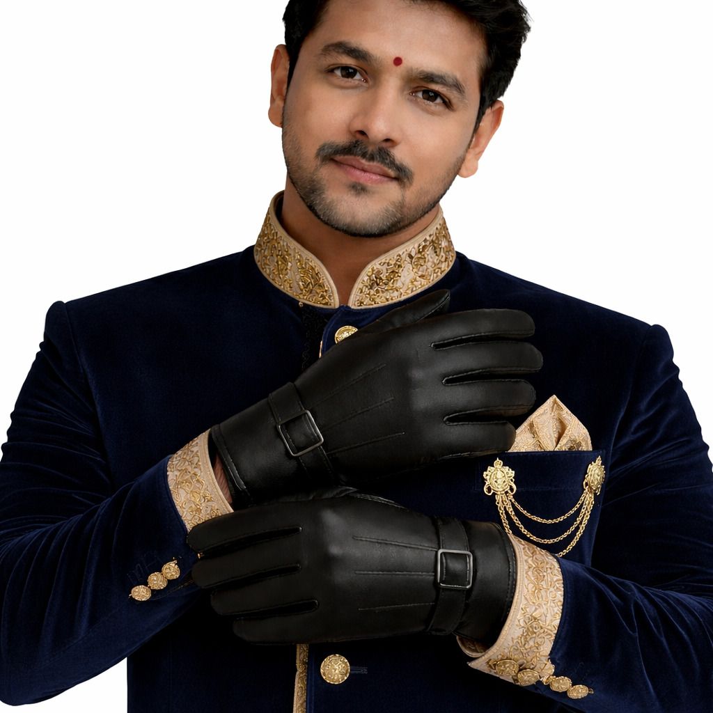 the lexry nation Solid Winter Men Gloves-picture-18