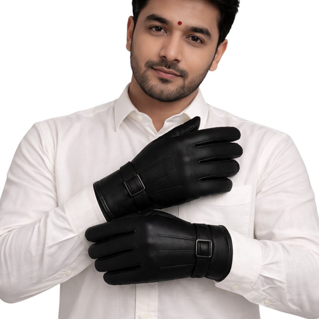 the lexry nation Solid Winter Men Gloves-picture-36