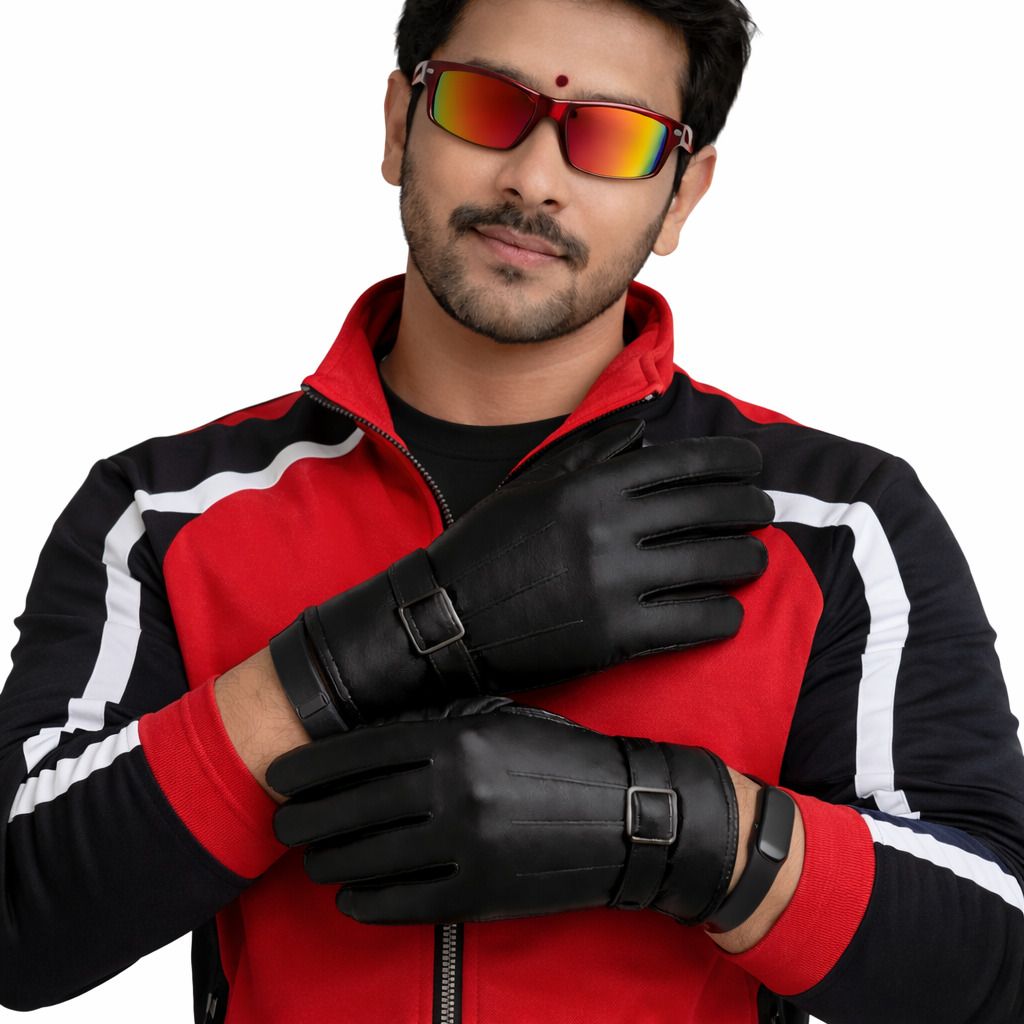 Solid Winter Men Gloves