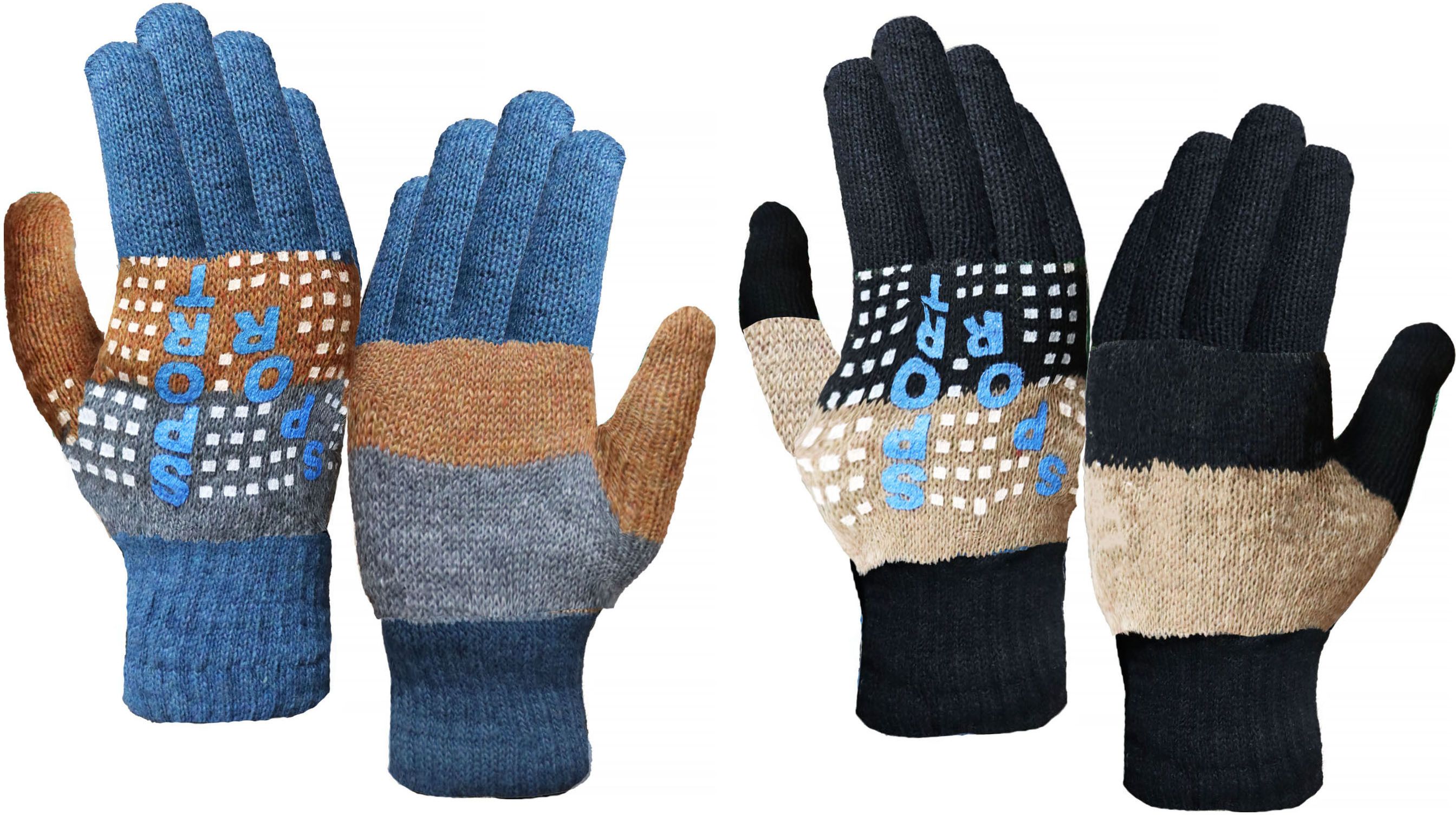 Printed Winter Men Gloves-image-43