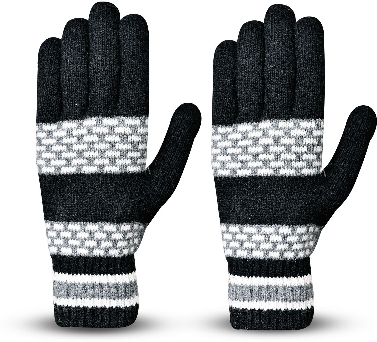 loom legacy Checkered, Self Design, Printed Winter Men Gloves-picture-37