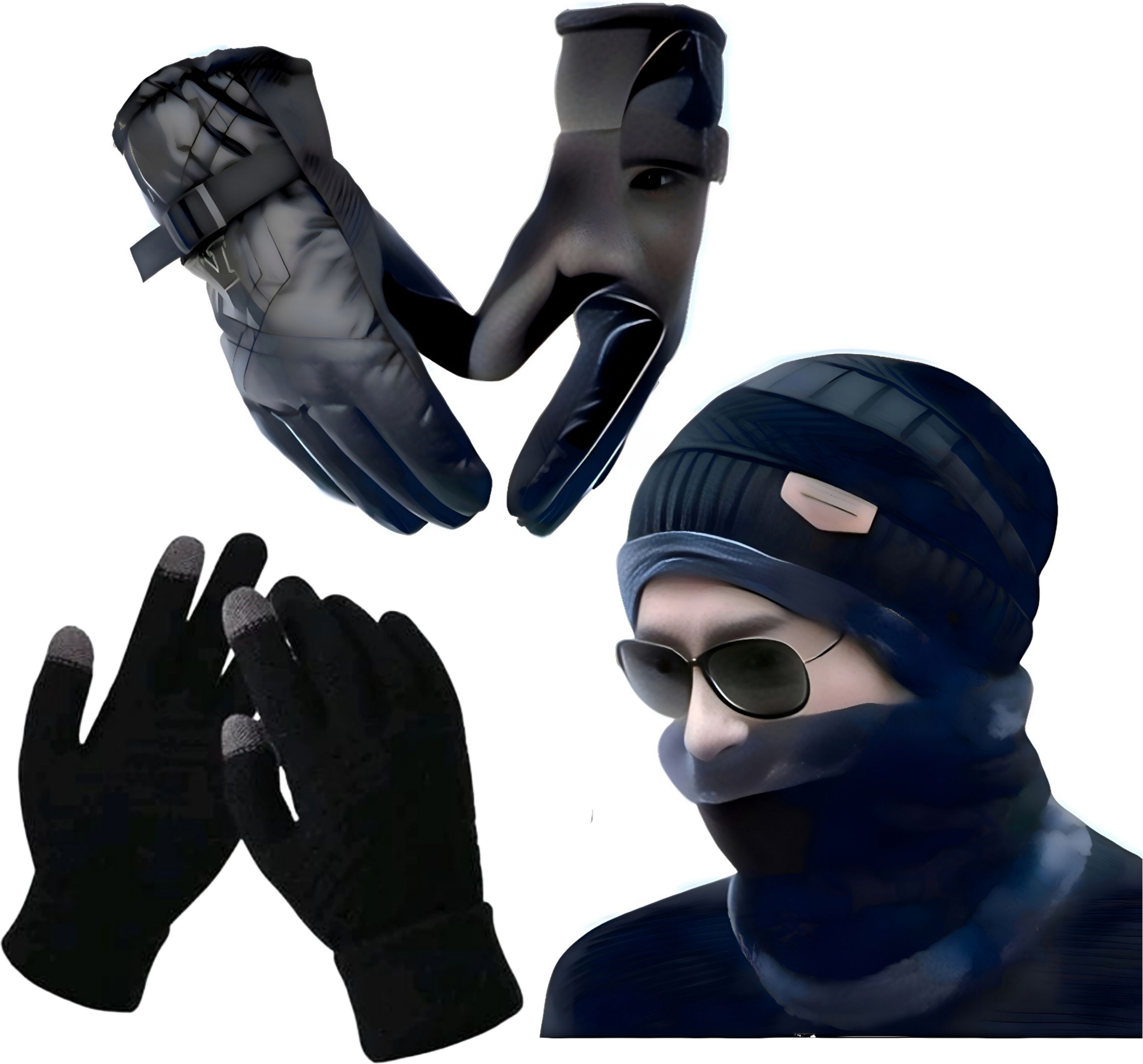 Self Design Winter Men Gloves-image-23