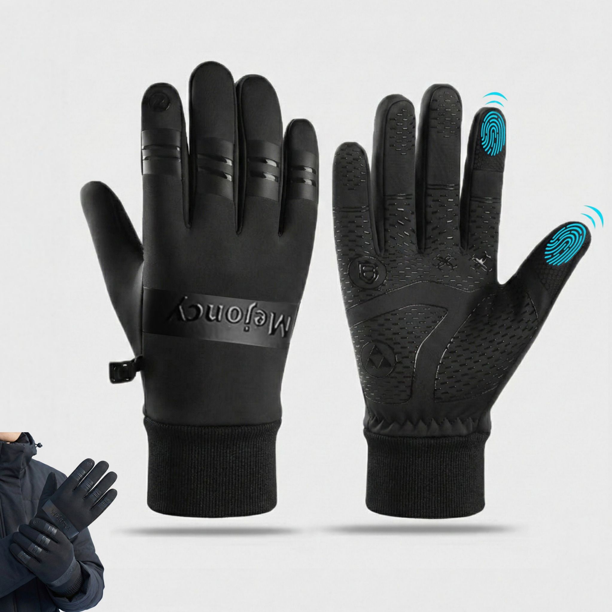 highever Solid Winter Men Gloves-picture-35