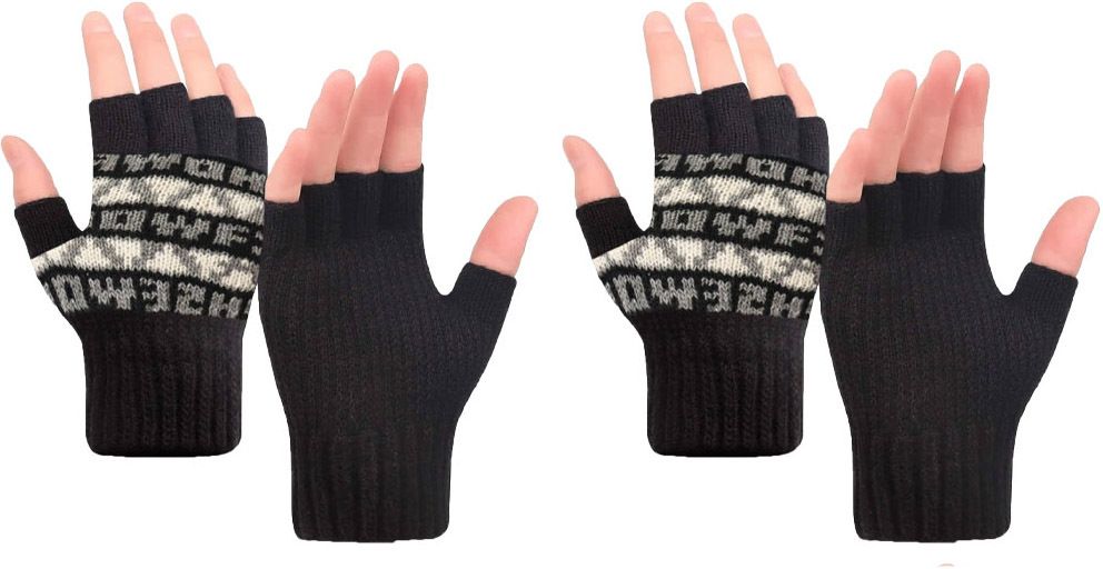 Printed Winter Men Gloves-image-40