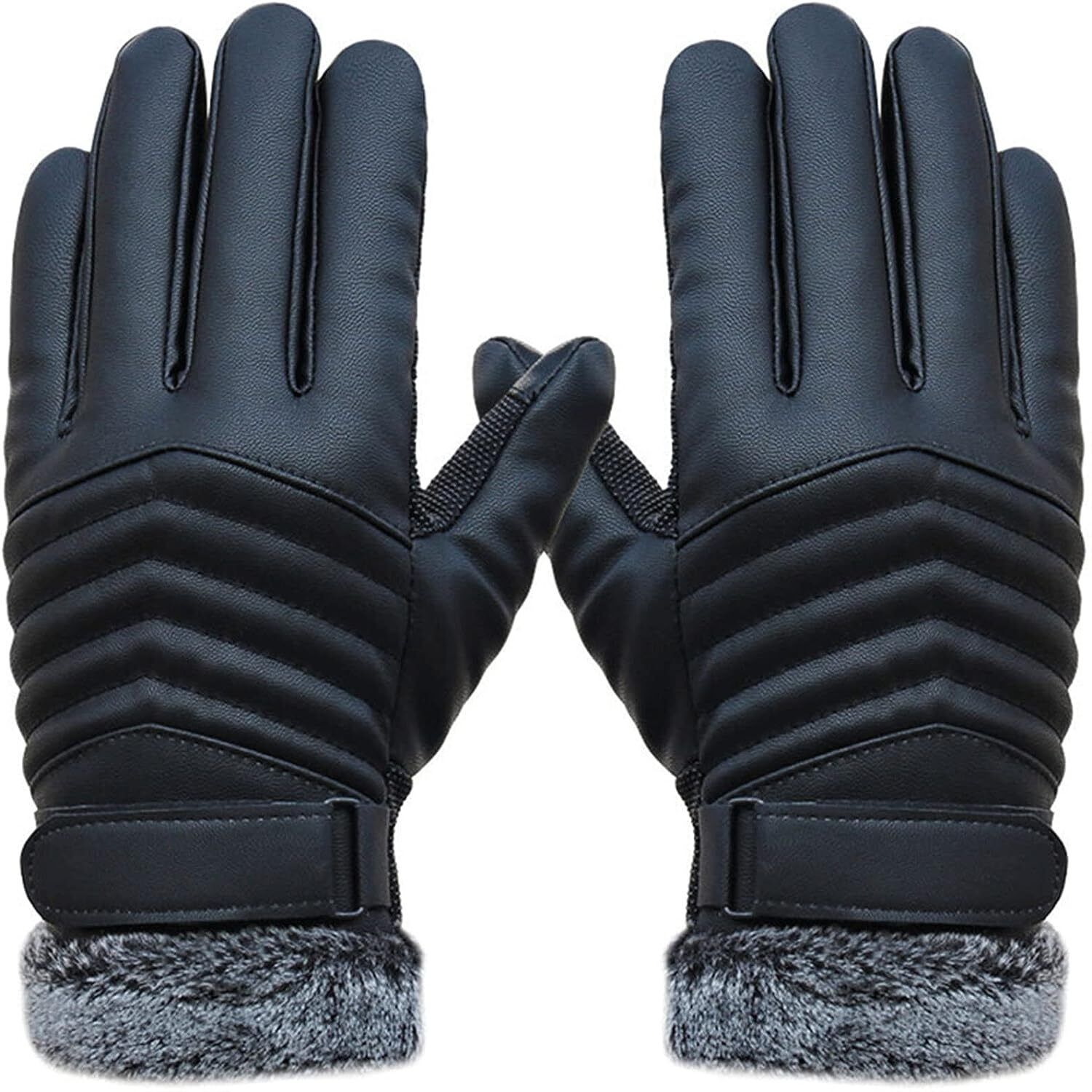 alexvyan Solid Winter Men Gloves-picture-12