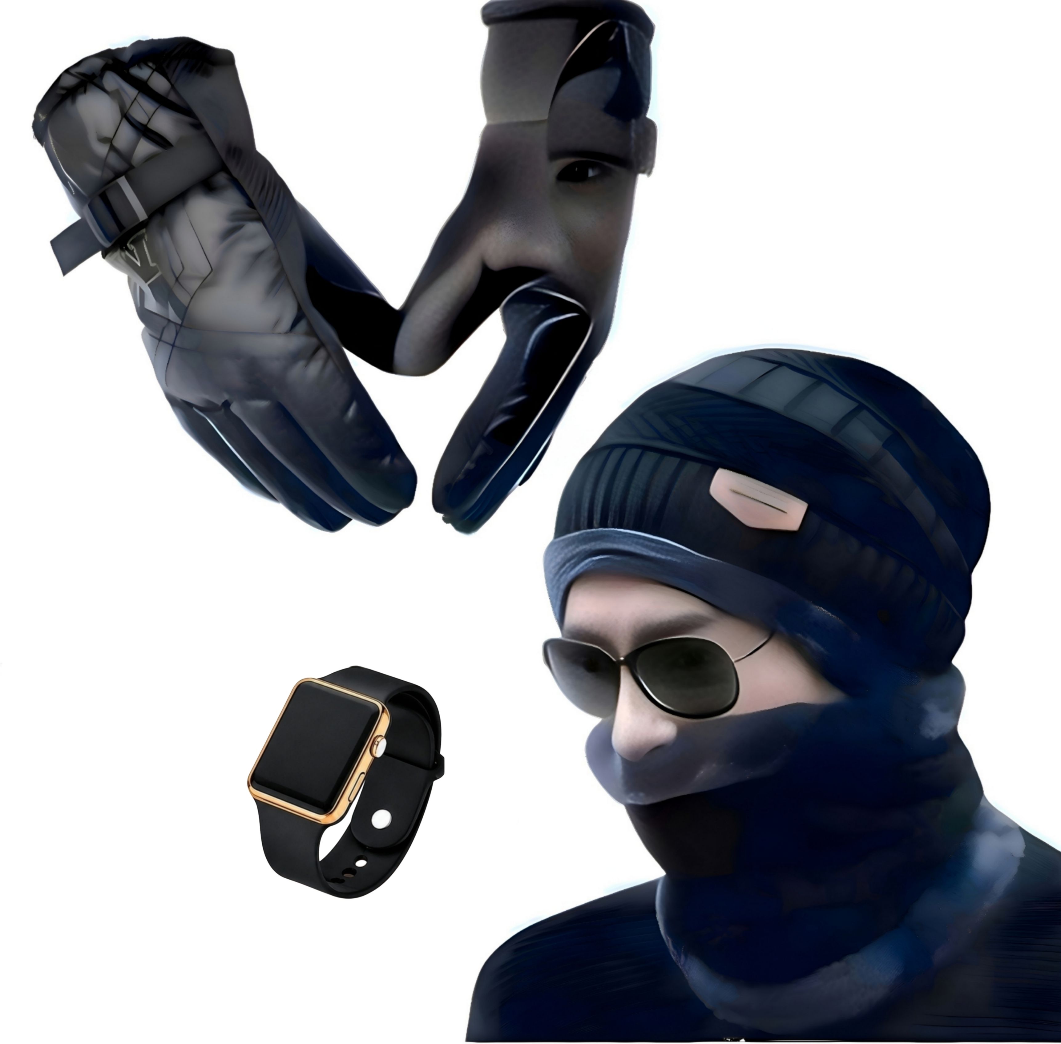 Self Design Winter Men Gloves-image-14