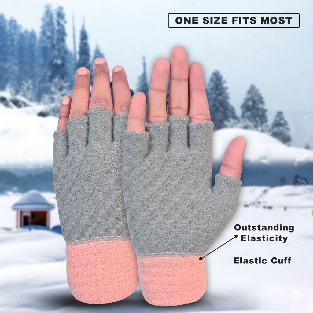 loom legacy Solid, Self Design, Woven Winter Men Gloves-picture-28