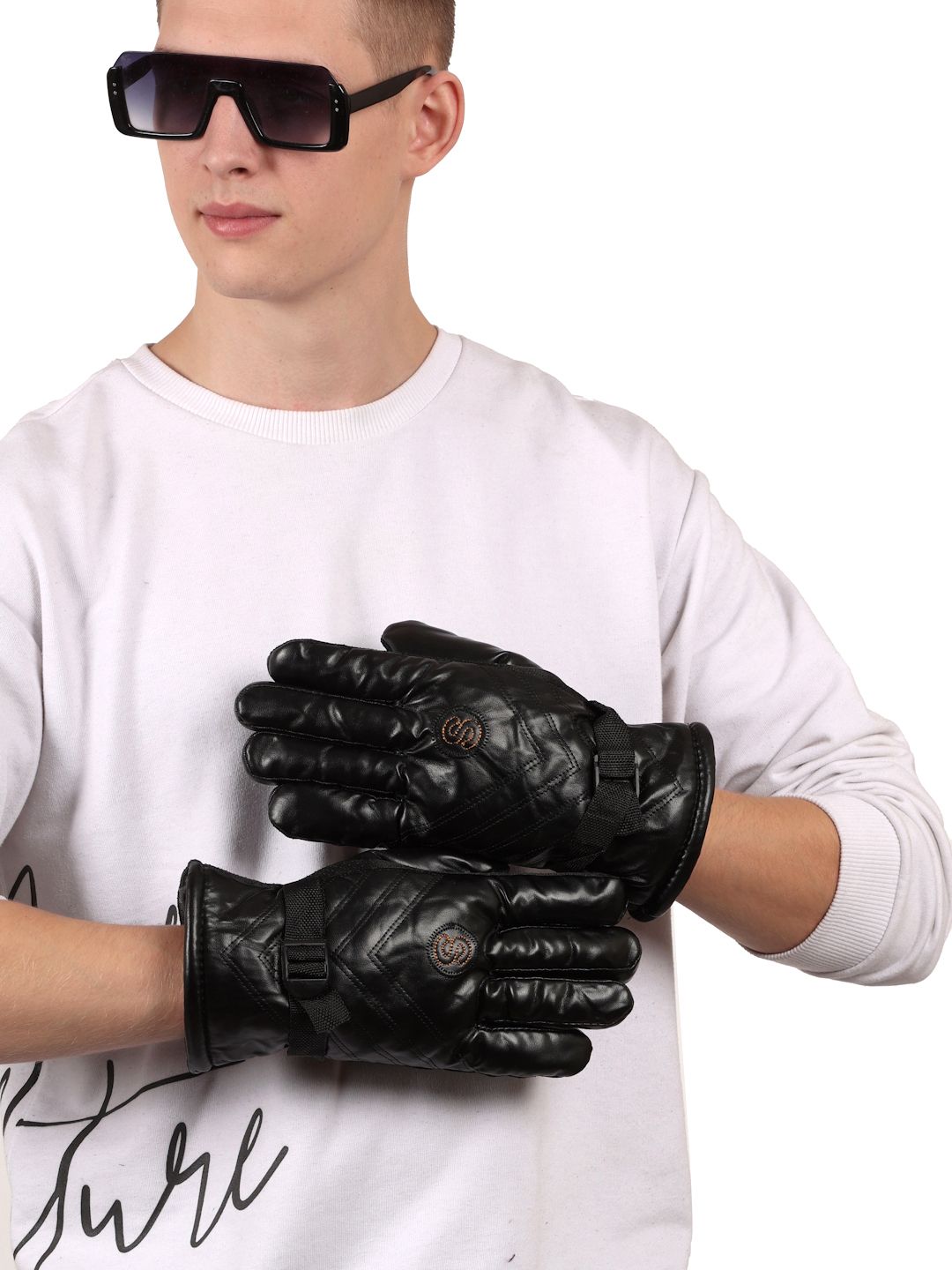 Solid Winter Men Gloves-image-40