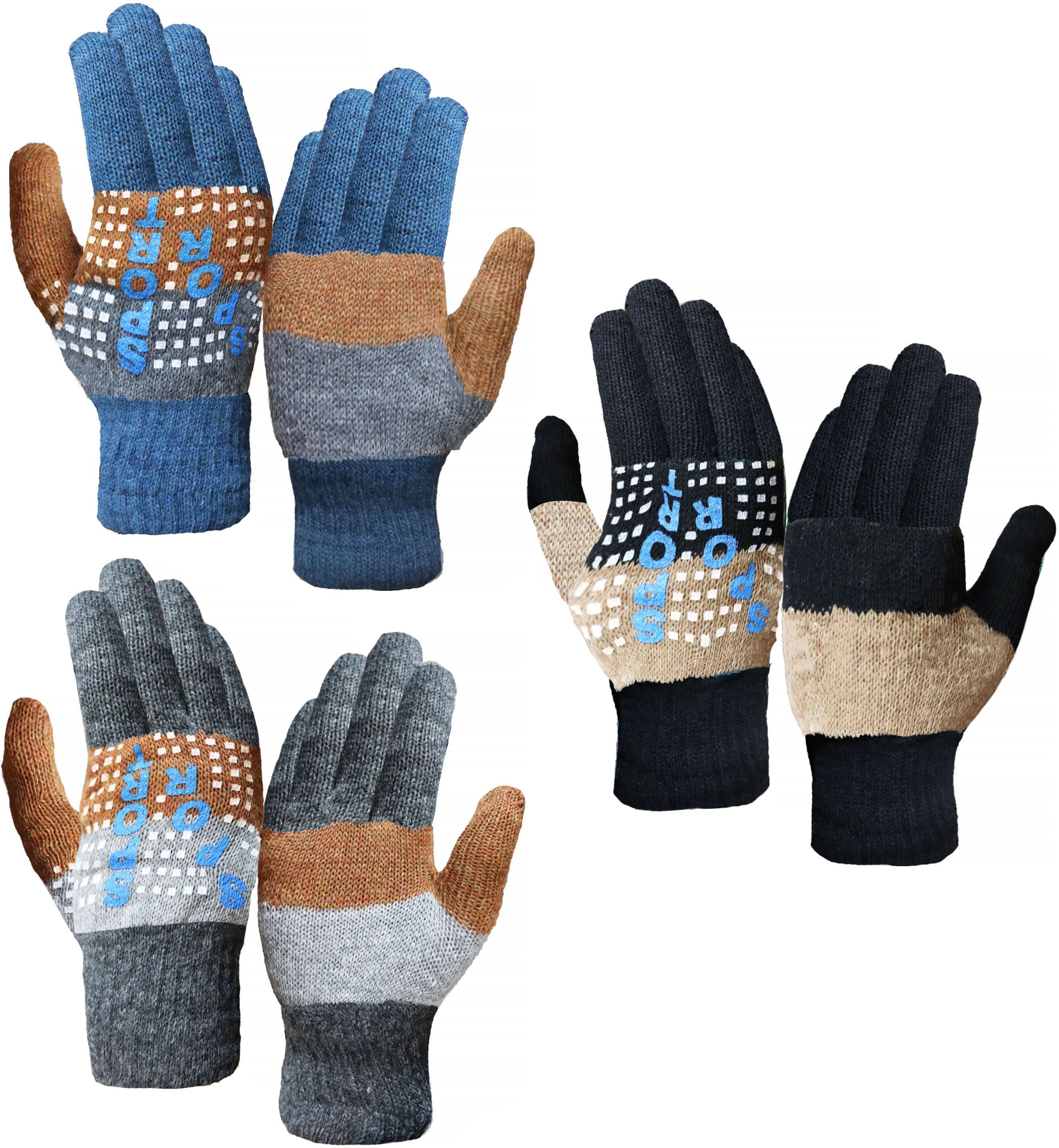Printed Winter Men Gloves-image-41