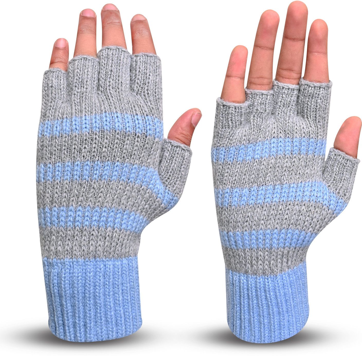 loom legacy Striped, Self Design, Printed Winter Men Gloves-picture-28