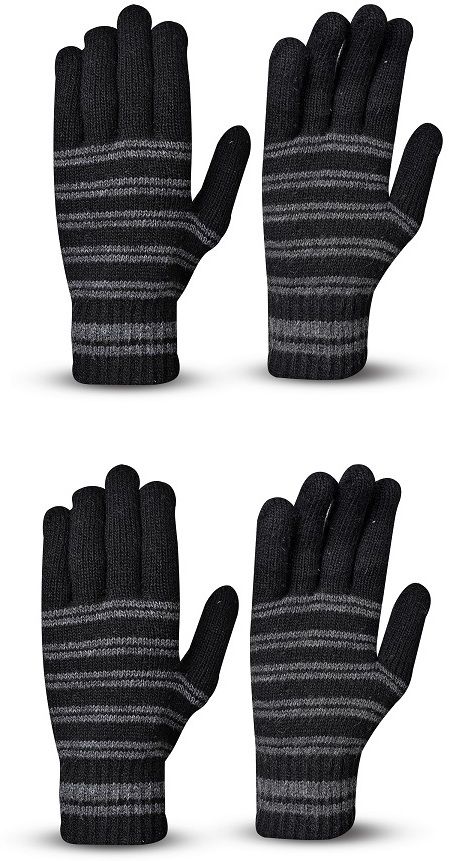 sfab Striped, Woven Winter Men Gloves-picture-27