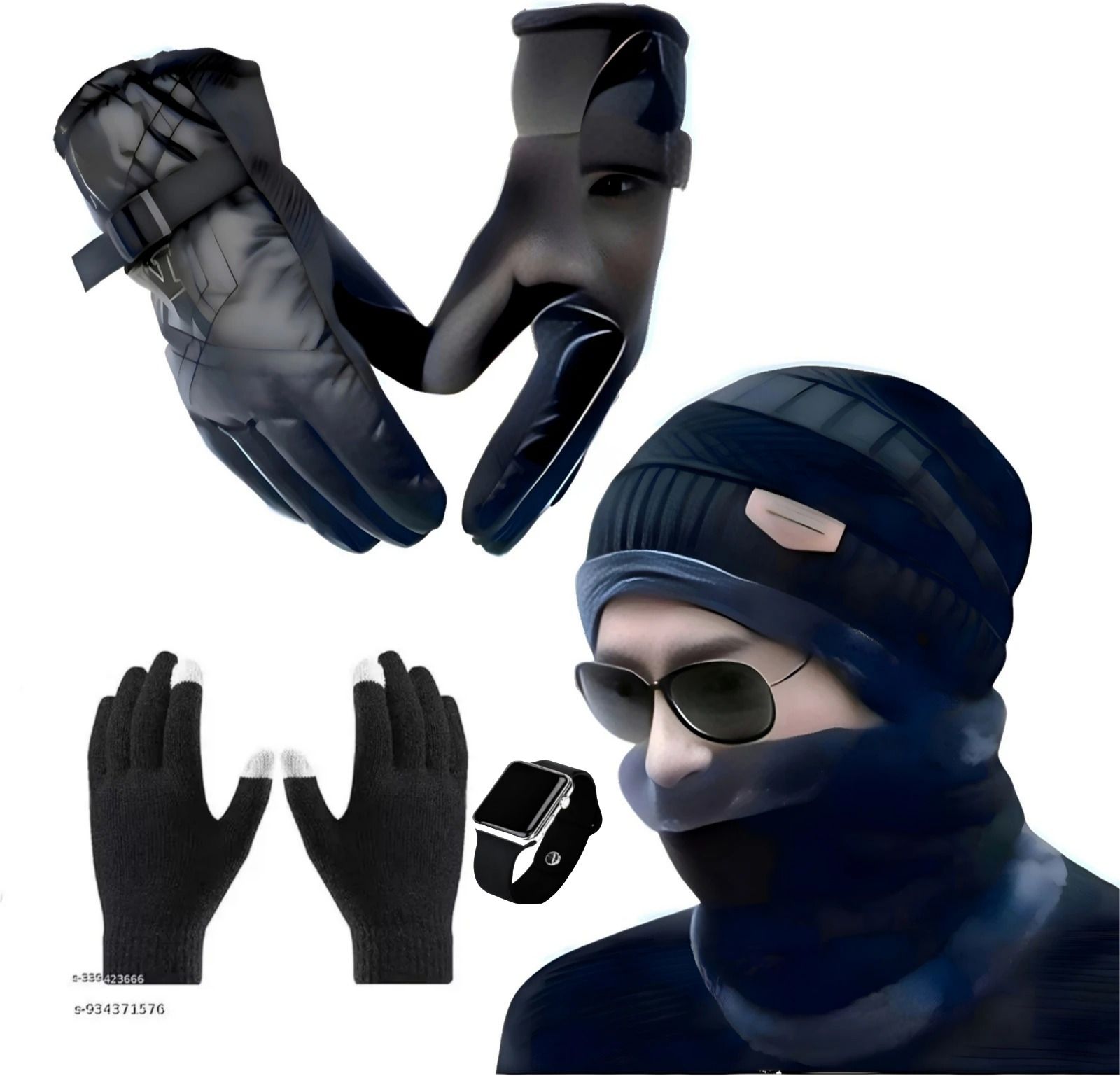 luxerio Self Design Winter Men Gloves-picture-21