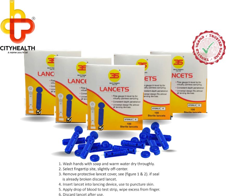 Cityhealth Painless Round Lancets 500'Pack ,Suitable All Type Lancets Pen/ Picker Glucometer Lancets-picture-33