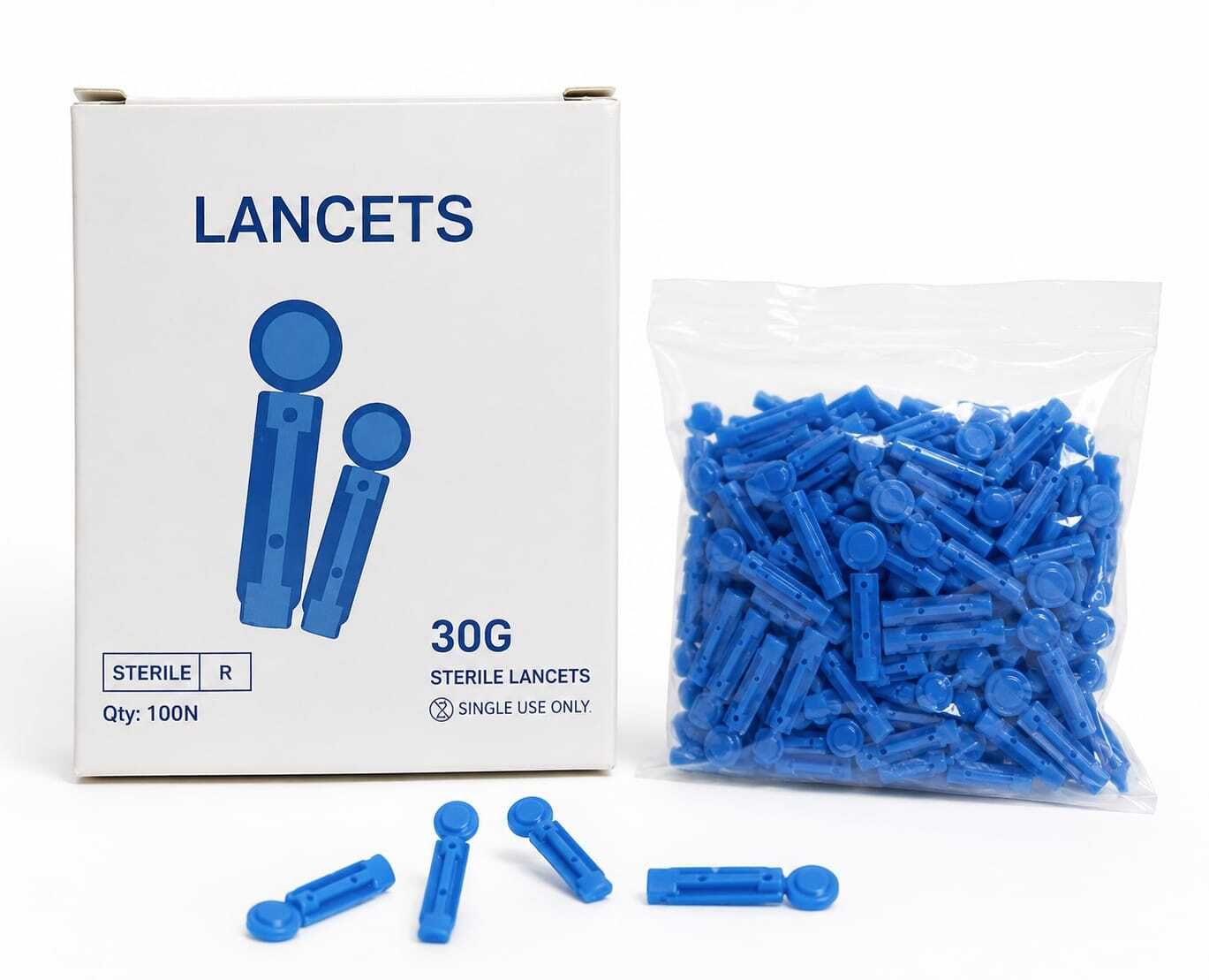 Ashni 30G FOR ALL MACHINE ROUND Glucometer Lancets-image-2