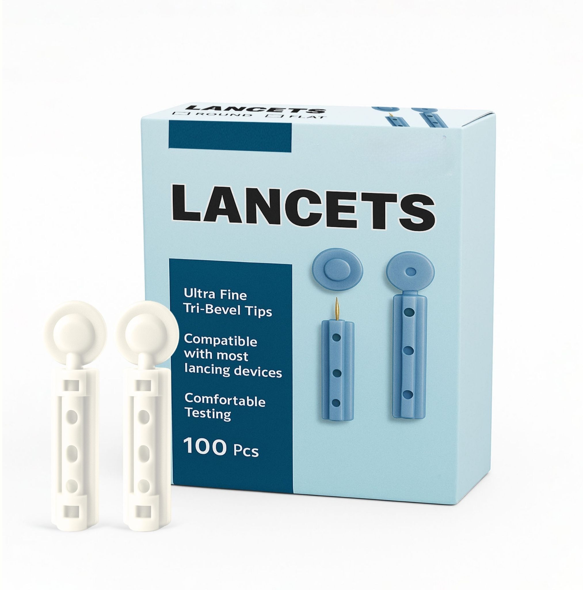 HCG Healthcure generation Blood Lancets 28G Ultra Fine Sterile Needles for Glucometer Testing Pack of 100 Glucometer Lancets-picture-10