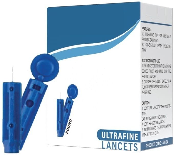 DipNish Round Fine Blood Lancet for Glucometer Lancets Round Lancet Needle Glucometer Lancets-picture-11