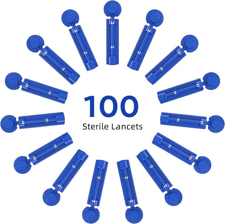 HEALBIRD 100 Round Blood Lancet 100 Pieces Glucometer Lancets Glucometer Lancets-image-8