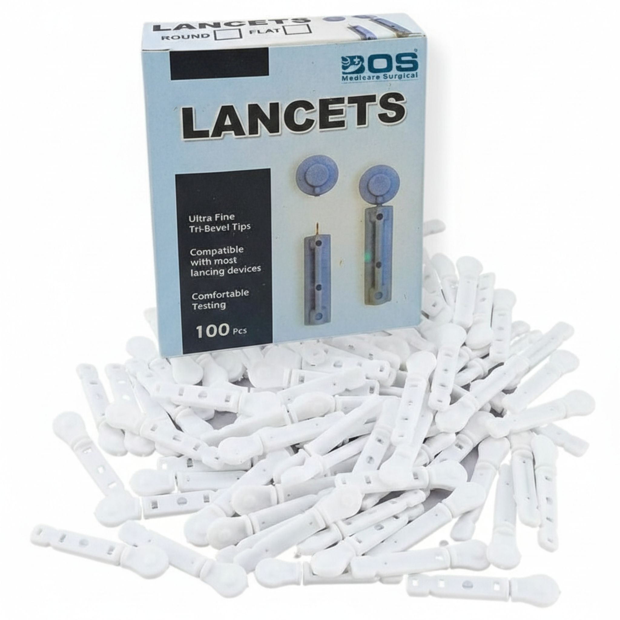 Bos Medicare Surgical Bos Medicare Glucometer Lancets - Ultra-Fine, Comfortable, 100pcs Pack Glucometer Lancets-picture-41