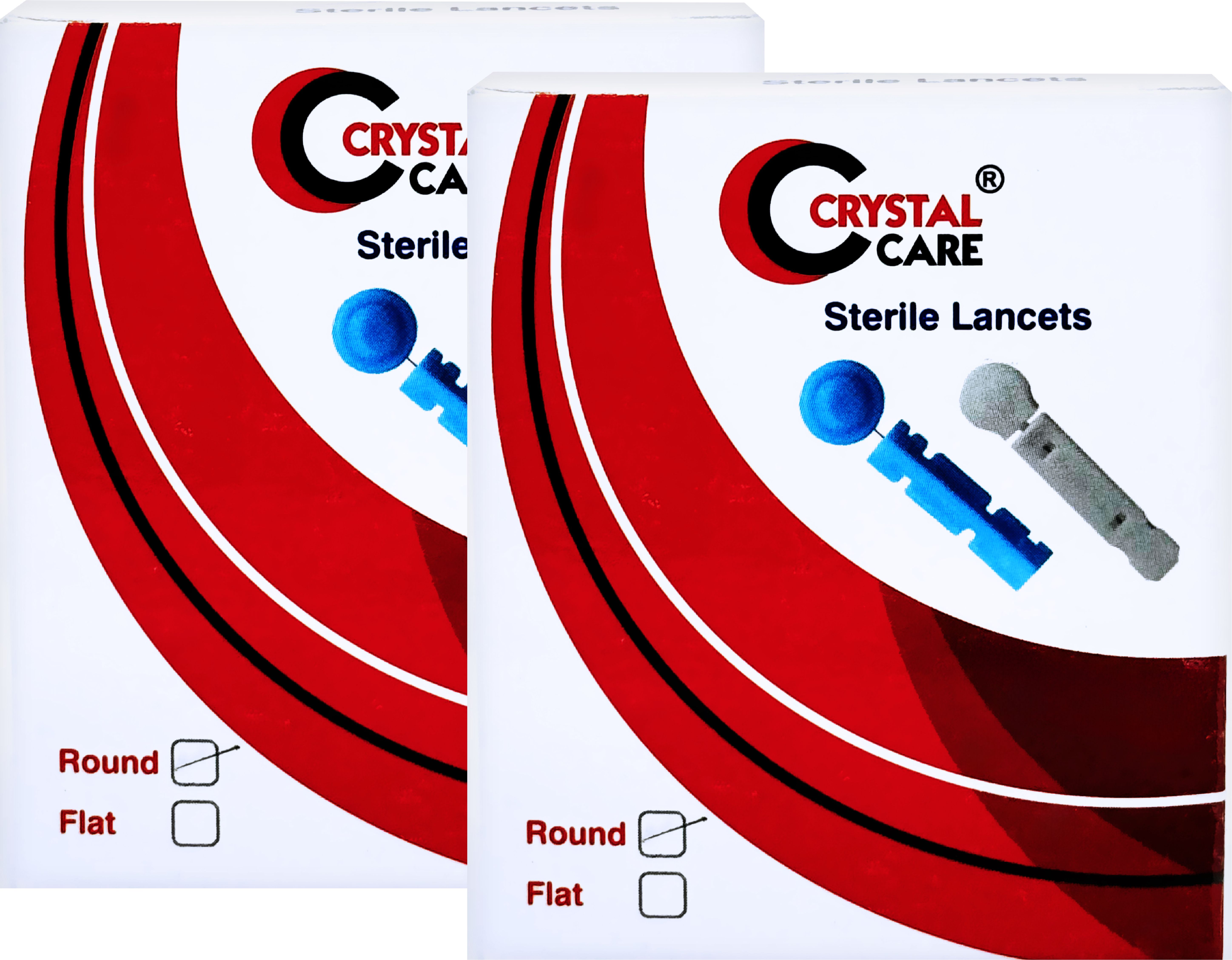 Crystal Care Blood Lancets, Blue Round Lancet Needle, Round Glucometer Lancets Glucometer Lancets-picture-36