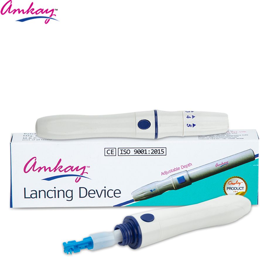 amkay Latex-Free Glucometer Blood Adjustable Lancet Pen Device Glucometer Lancets-picture-28