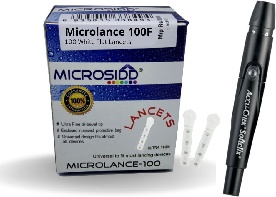 MICROSIDD Microlance 100F Softclix Pen Combo Glucometer Lancets-image-38