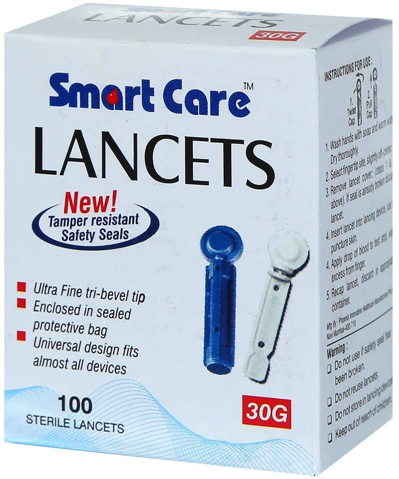 Smart Care are Lancet Needle - 100 Pieces (Pack of 7) Glucometer Lancets-picture-37