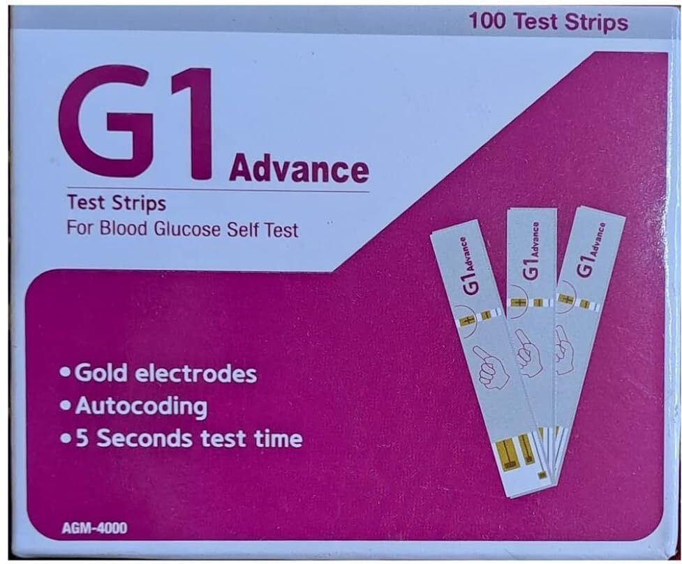 G1 ADVANCE GS100100 100 Glucometer Strips-image-29