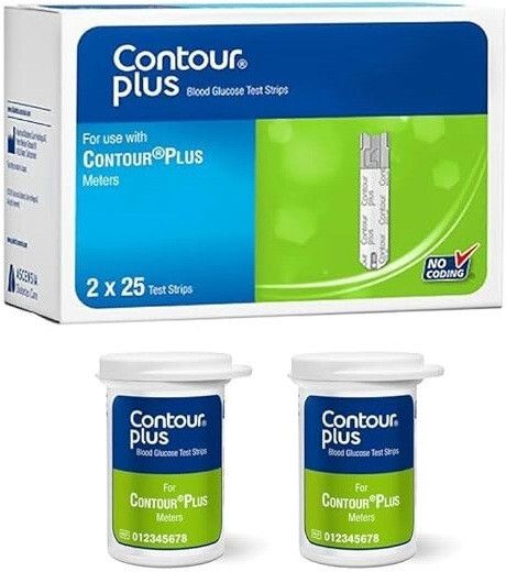 CONTOUR PLUS CP (25x2) New Pack 50 Glucometer Strips-image-33