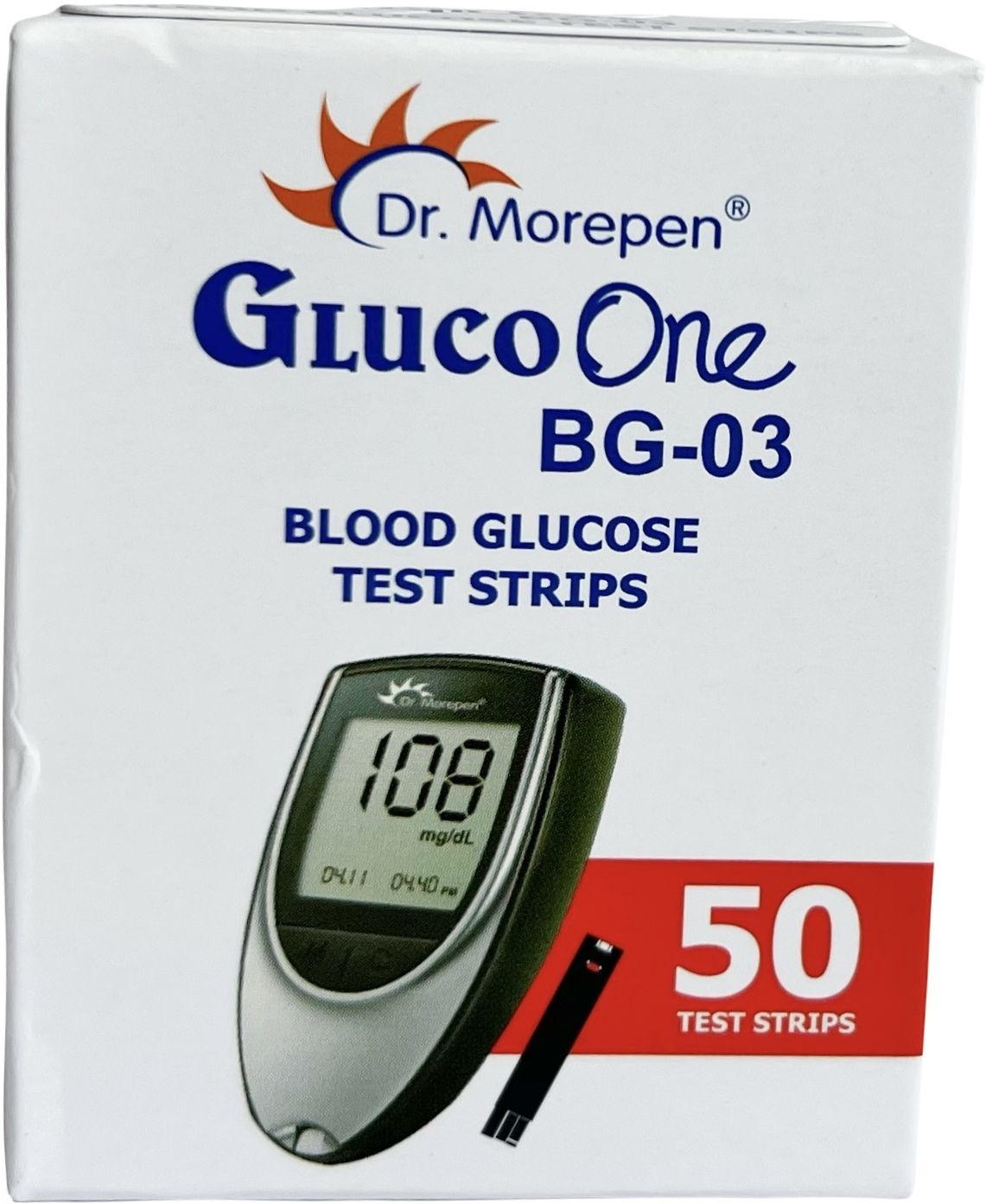 Dr. Morepen Gluco One BG-03 (Pack Of 1) 50 Glucometer Strips-picture-26