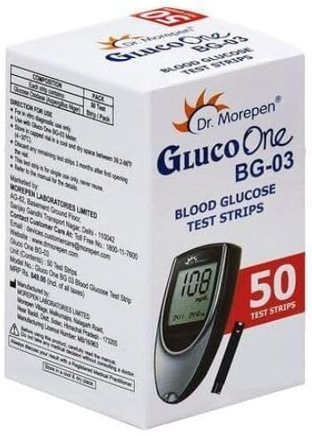 Dr. Morepen BG03-50-strips 50 Glucometer Strips-picture-41