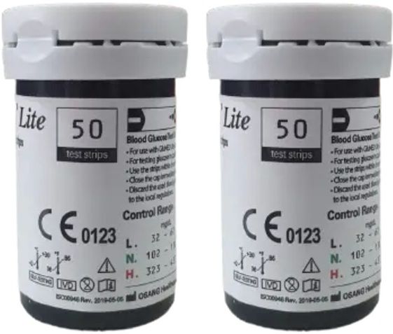 Gluneo Lite (50x2) Blood Glucose Strips 100 Glucometer Strips