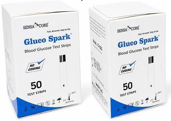 gluco spark 2x50 (100) Blood Glucose test 99 Glucometer Strips-image-5
