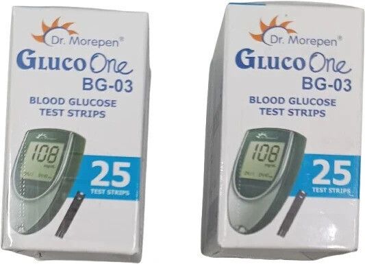 Dr. Morepen Glucoone BG03 Strips (25X2=) 50 Glucometer Strips-picture-16