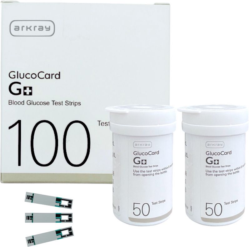 Arkray Glucocard G+ 100 Bottlepack Blood Glucose Test Strips 100 Glucometer Strips-image-2