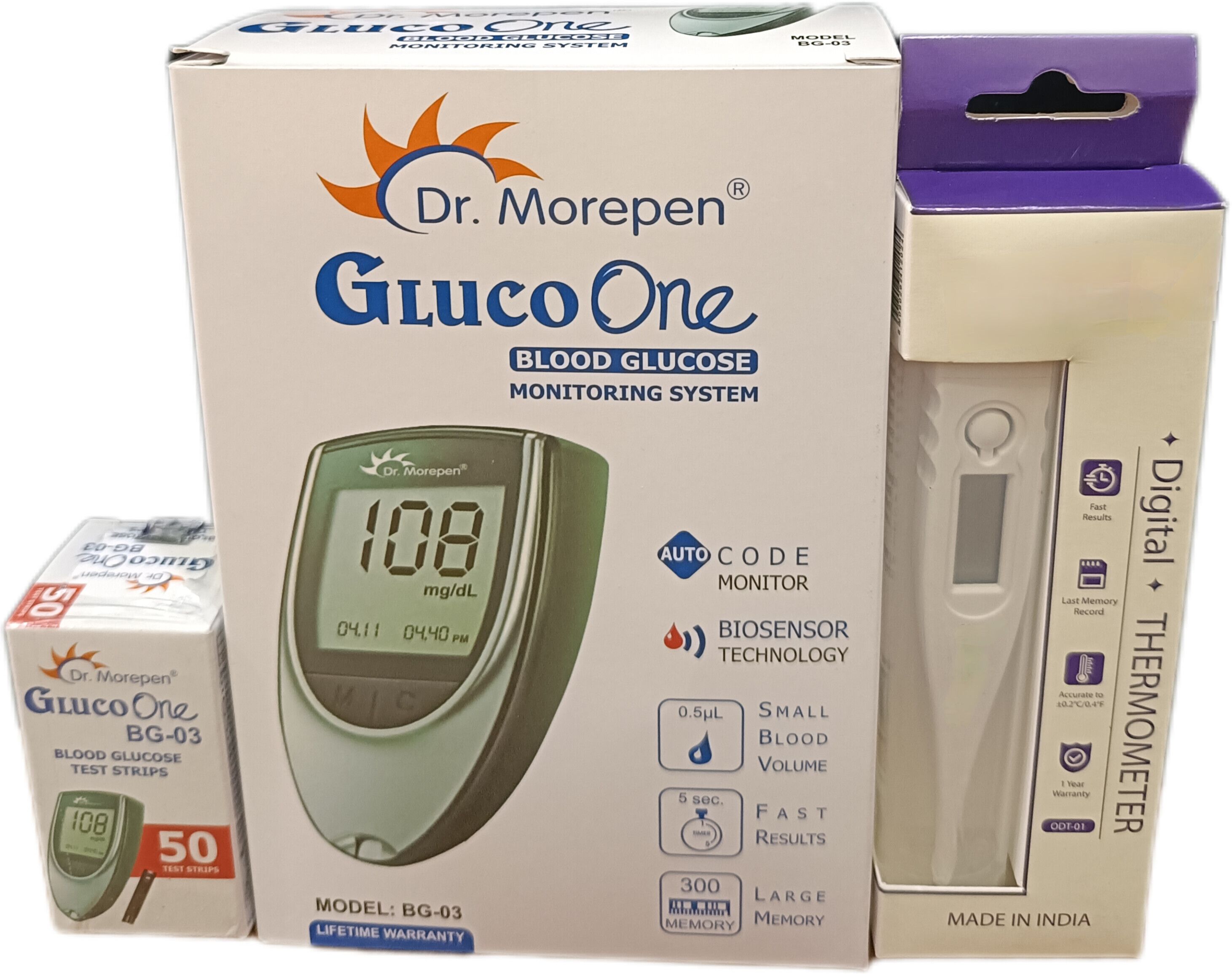 Dr. Morepen ONE BG-03 50 STRIP PACK OF 1 1 Glucometer Strips-picture-31