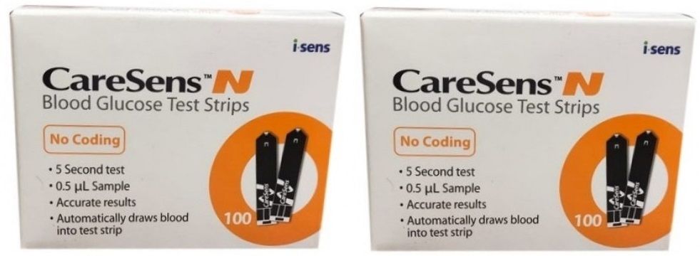 Caresens N (2x100) Blood Glucose 200 Glucometer Strips-picture-35