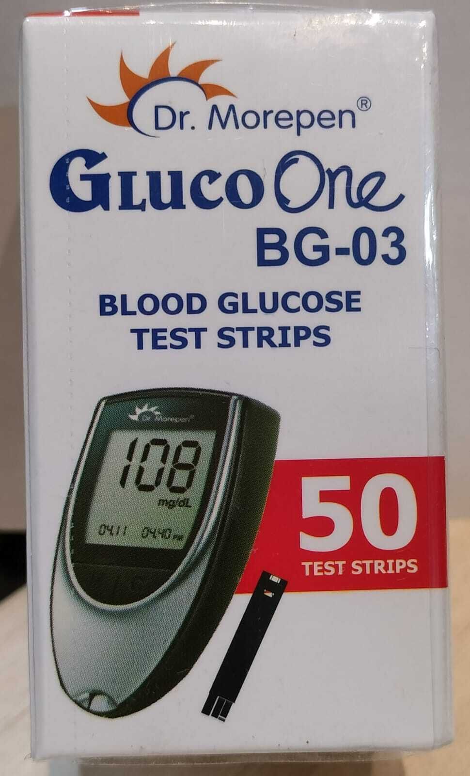 Dr. Morepen BG-03 50 STRIP PACK OF 1 50 Glucometer Strips-picture-24