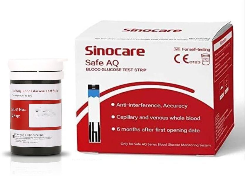 Sinocare SAFE AQ 2X25 50 Glucometer Strips-picture-35