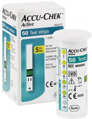 POCT ACCU CHEK ACTIVE 50 Glucometer Strips