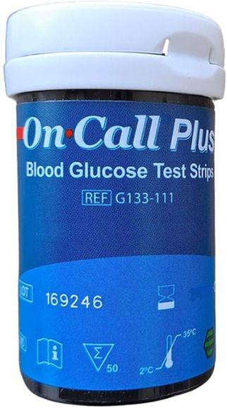 On Call Plus GLUCOMETER WITH BATTERY,20 PCS LANCETS,1 LANCING DEVICE,200 STRIPS- 200 Glucometer Strips-picture-37