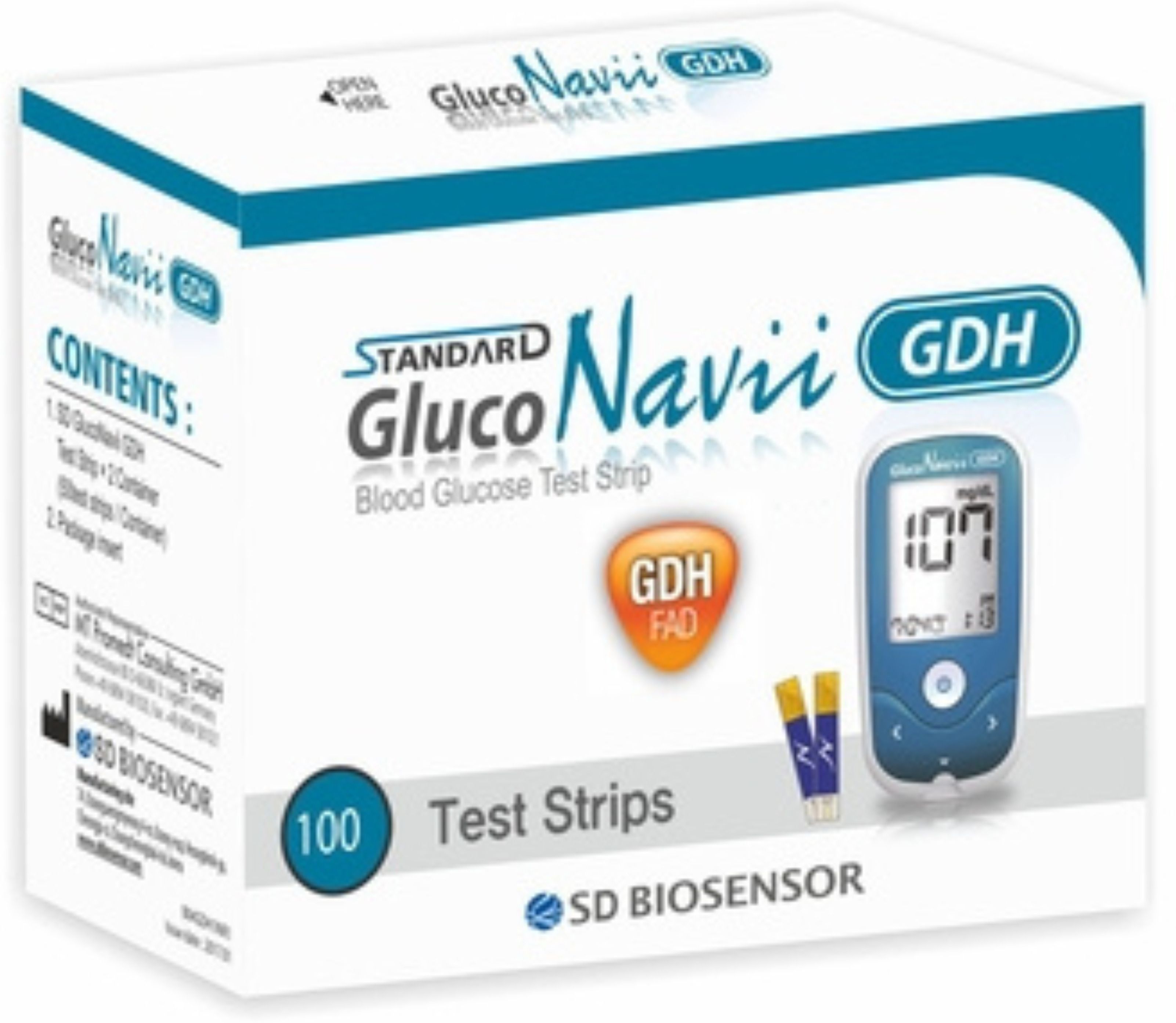 SD Biosensor Standard Gluco Navii GDH Blood Glucose Test Strips - 100 Glucometer Strips-image-46
