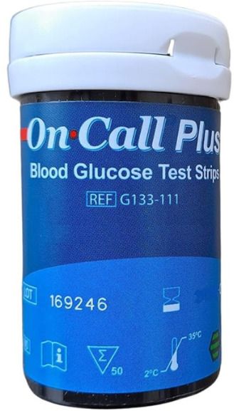 On Call Plus GLUCOMETER WITH BATTERY,20 PCS LANCETS,1 LANCING DEVICE,150 STRIPS 150 Glucometer Strips-picture-32