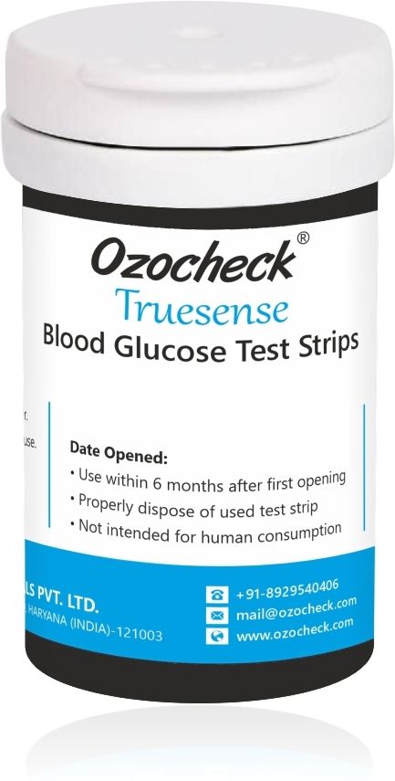 Ozocheck Truesense Blood Sugar Testing Strips Pack of 1, 50 Glucometer Strips-picture-44